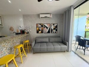 Apartamento com 1 quarto e deck